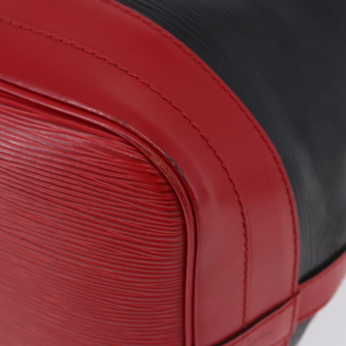 LOUIS VUITTON Epi Noe Shoulder Bag Black Red M44017 LV Auth BA14890A