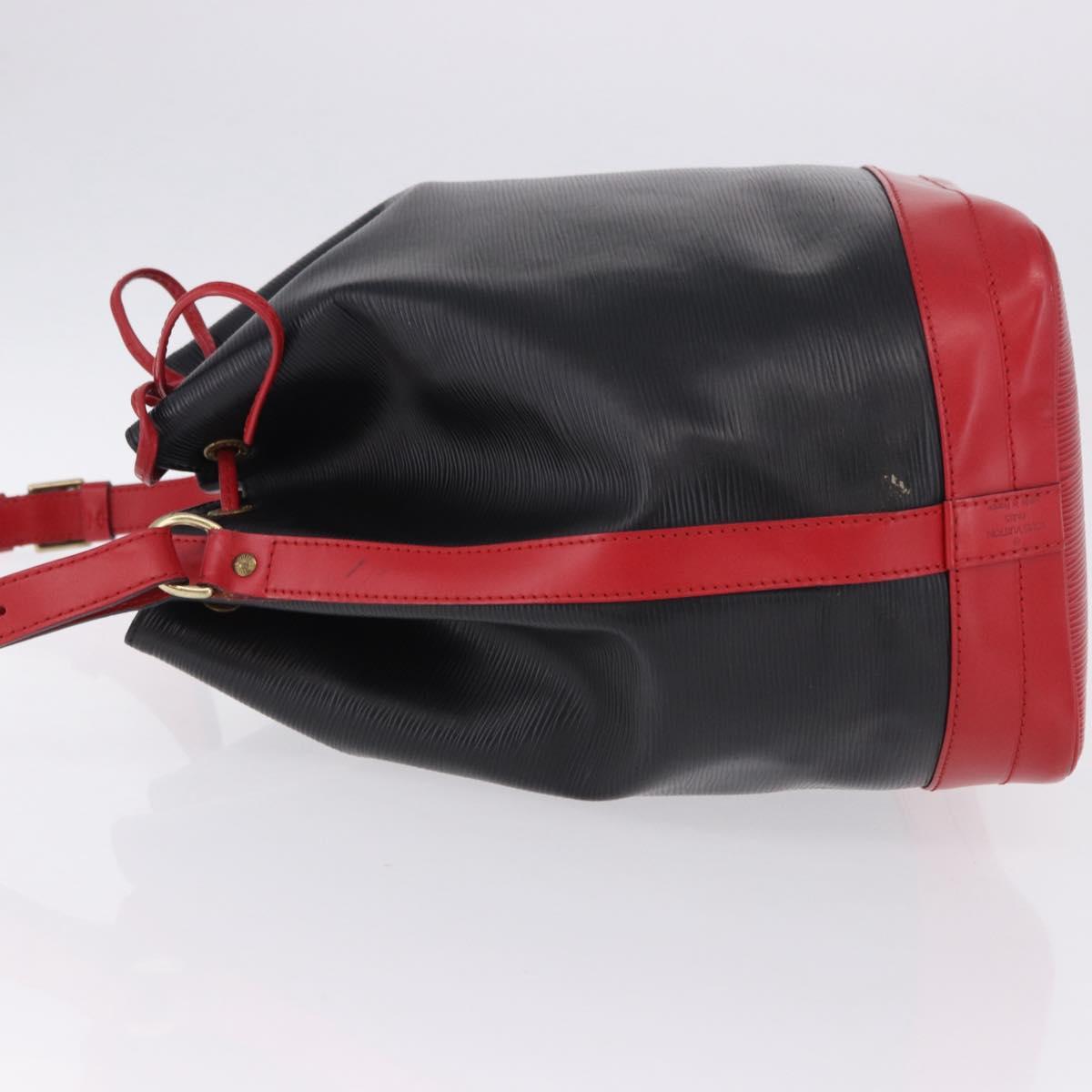 LOUIS VUITTON Epi Noe Shoulder Bag Black Red M44017 LV Auth BA14890A