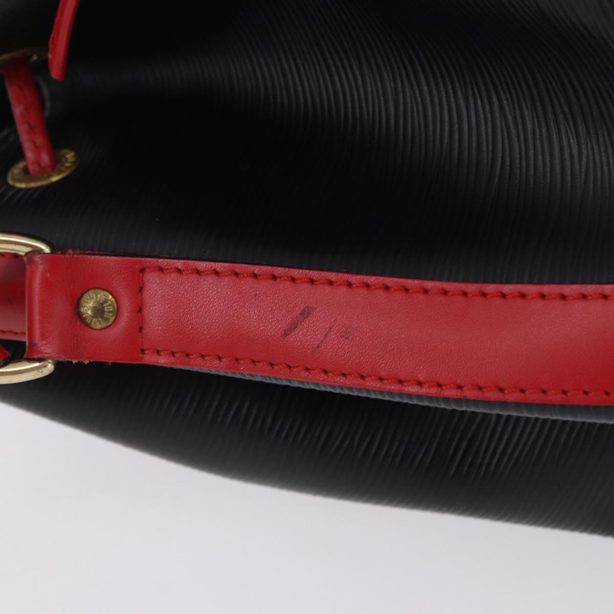 LOUIS VUITTON Epi Noe Shoulder Bag Black Red M44017 LV Auth BA14890A