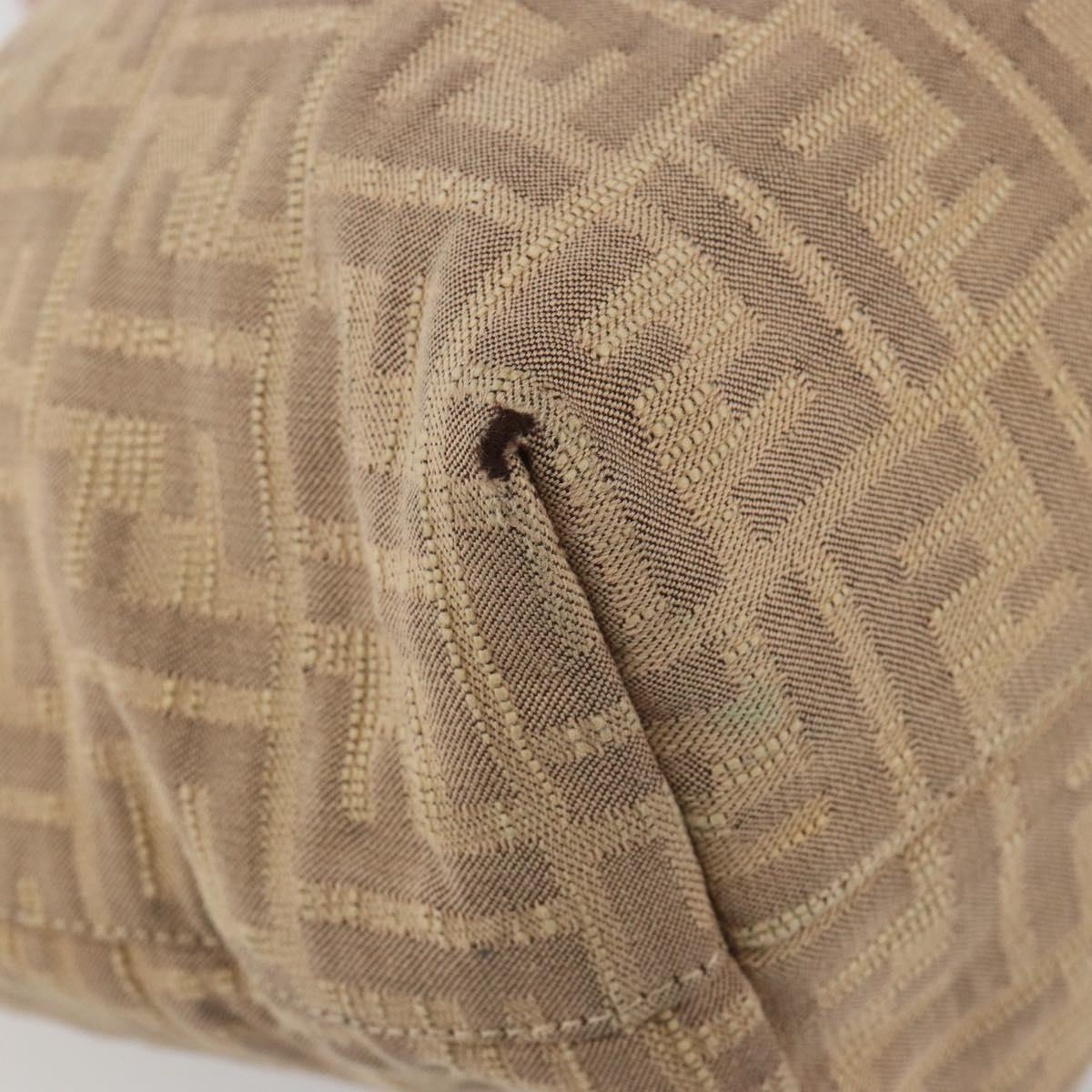 FENDI Zucca Canvas Tote Bag Beige Pink 8BH137 Auth BA14893