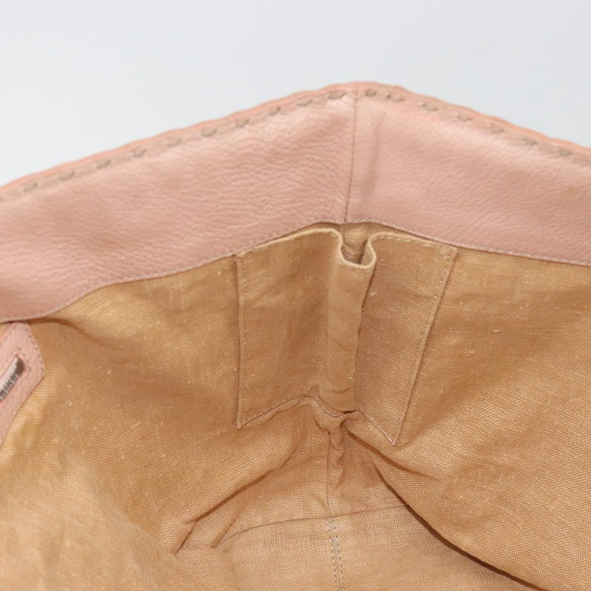 FENDI Zucca Canvas Tote Bag Beige Pink 8BH137 Auth BA14893