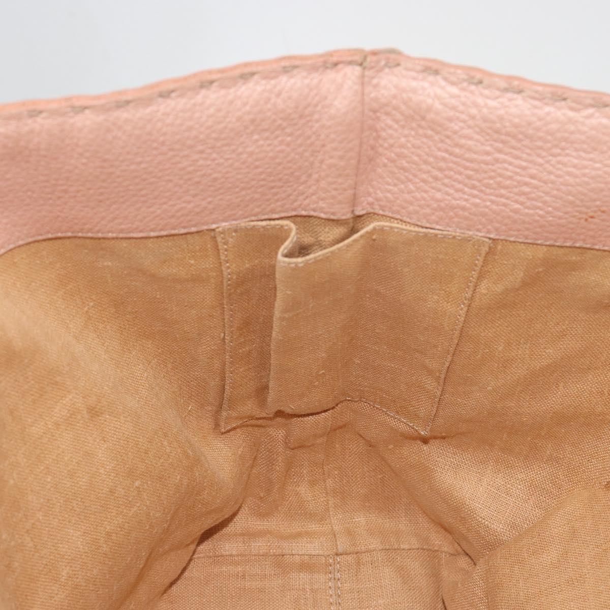 FENDI Zucca Canvas Tote Bag Beige Pink 8BH137 Auth BA14893