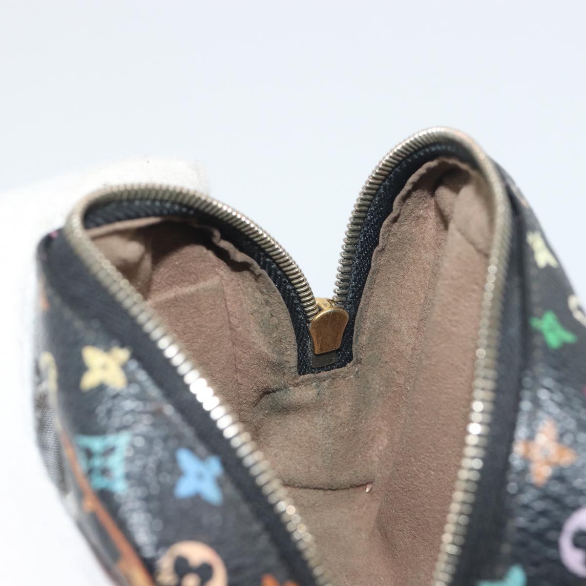 LOUIS VUITTON Monogram Multicolor Trousse Wapity Pouch Black M58034 Auth BA14908