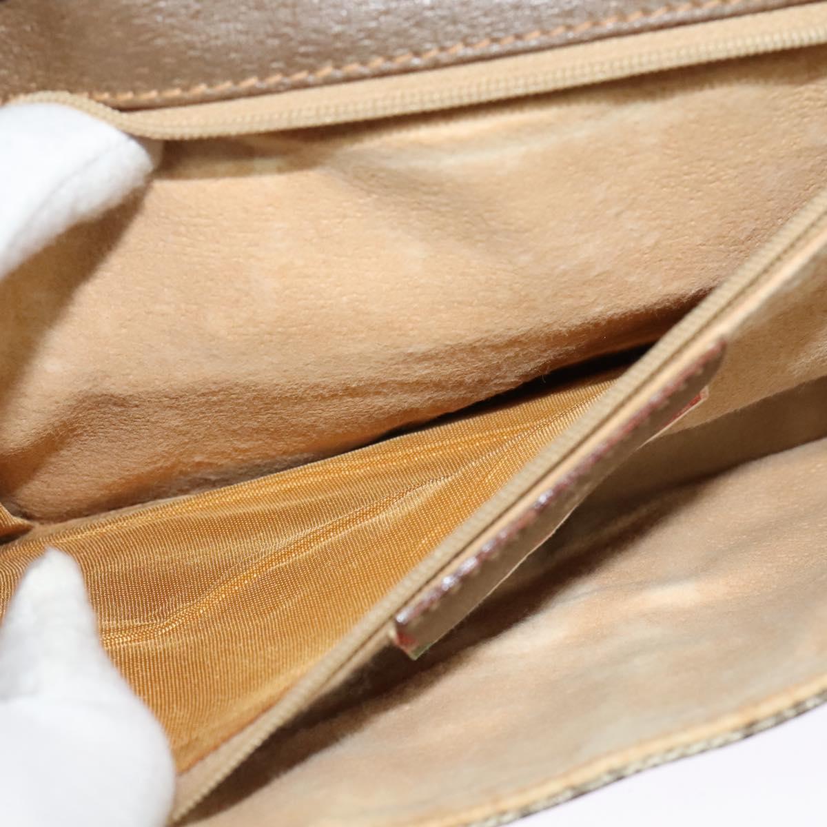 GUCCI GG Supreme Shoulder Bag PVC Beige Gold 118 02 050 Auth BA1491