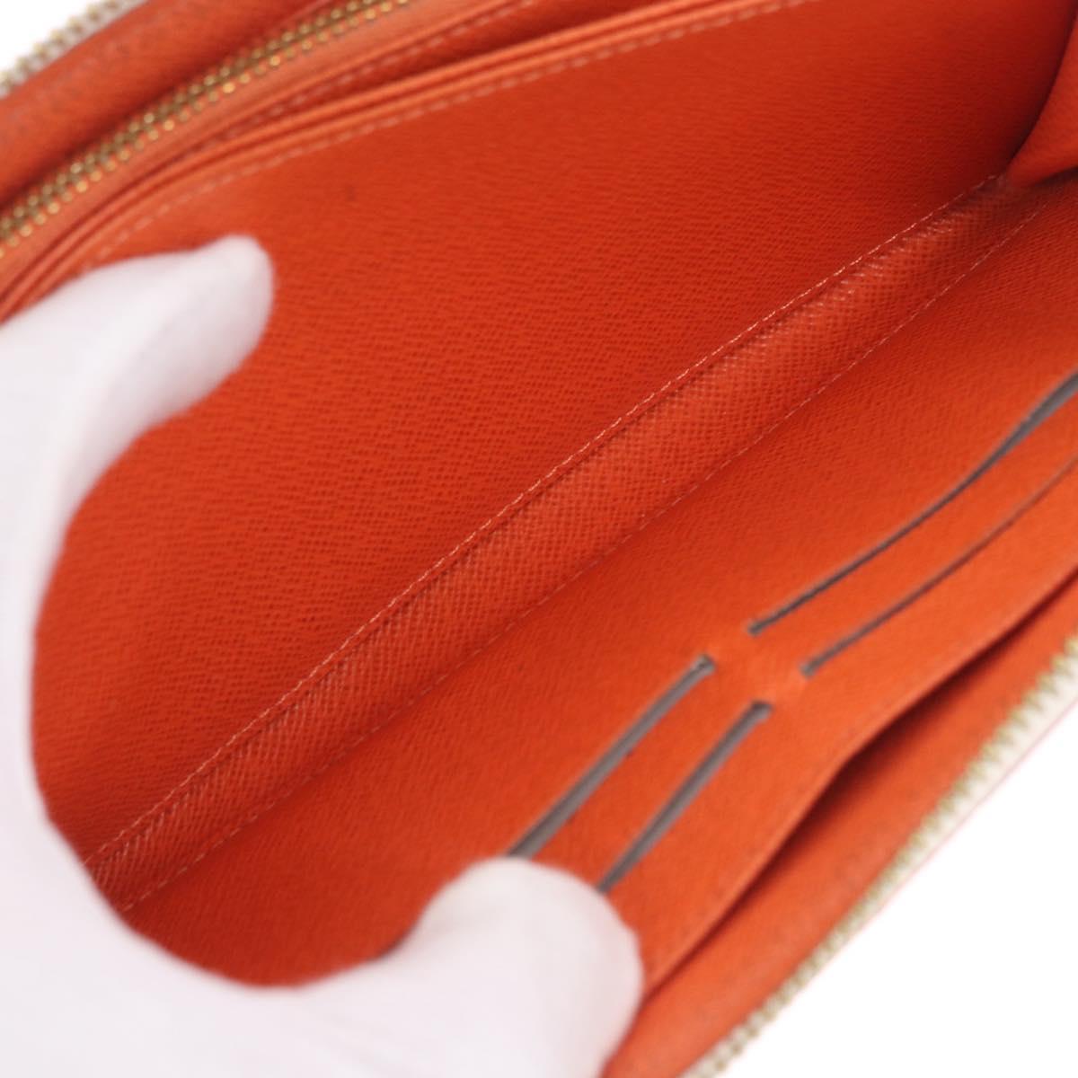 LOUIS VUITTON Monogram Multicolor Zippy Wallet White Orange M60241 Auth BA14910V