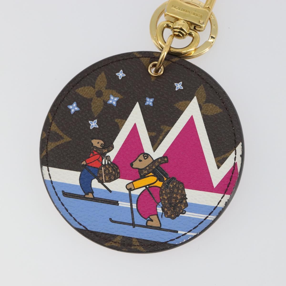 LOUIS VUITTON Monogram Christmas Bear Porte Cles Illustre M63756 Auth BA14911M