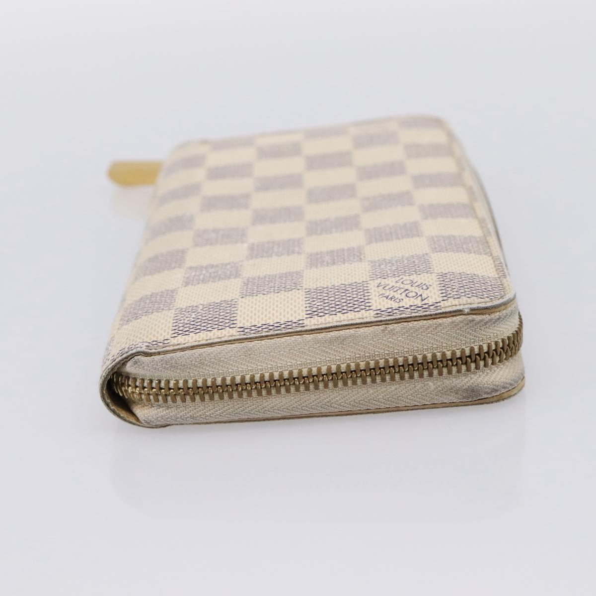 LOUIS VUITTON Damier Azur Zippy Wallet Long Wallet N60019 LV Auth BA14914