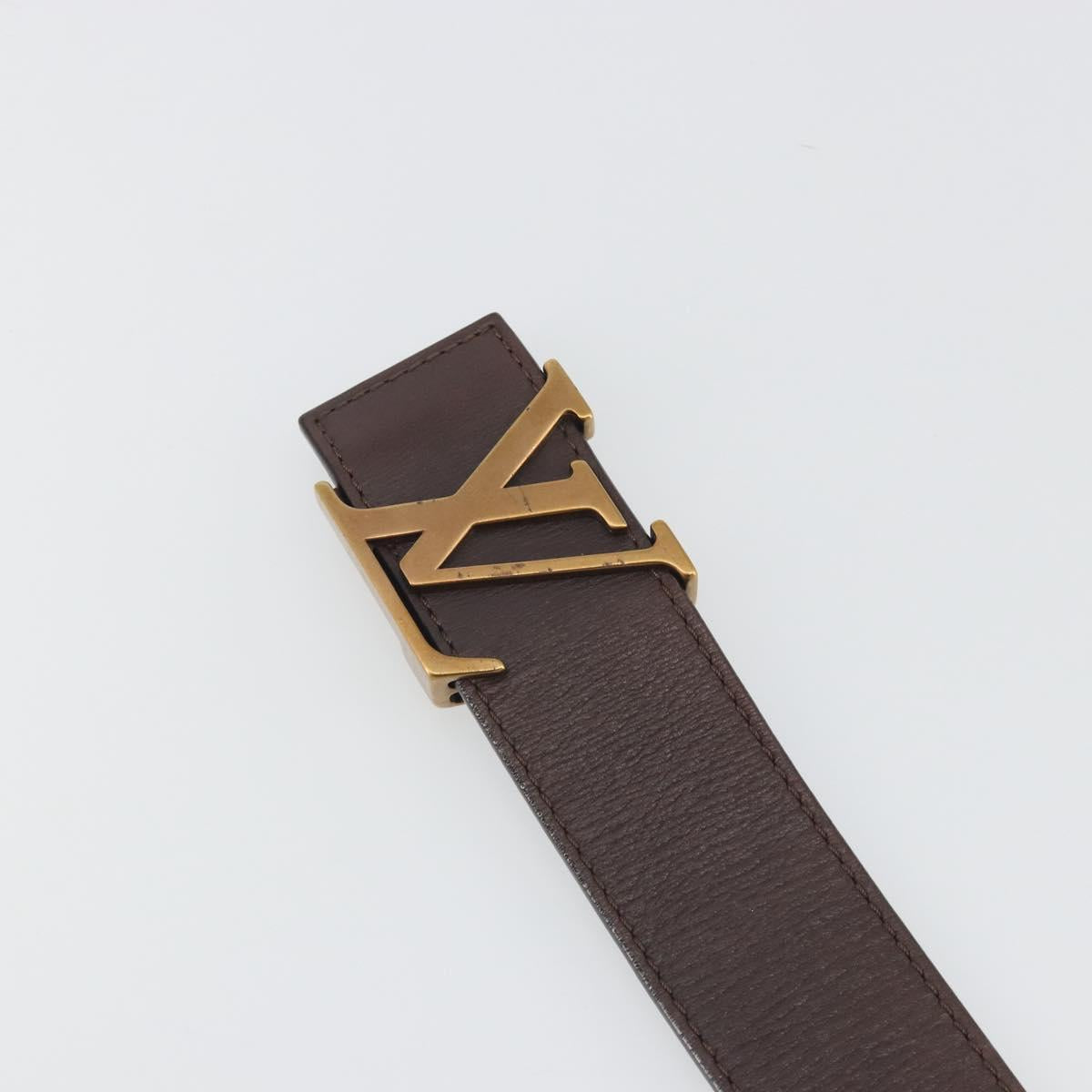 LOUIS VUITTON Utah Ceinture LV Initials Belt ""80/32"" M6902U Auth BA14918