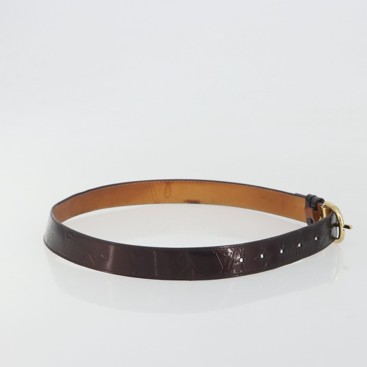 LOUIS VUITTON Monogram Vernis Ceinture Belt Amarante LV Auth BA14919