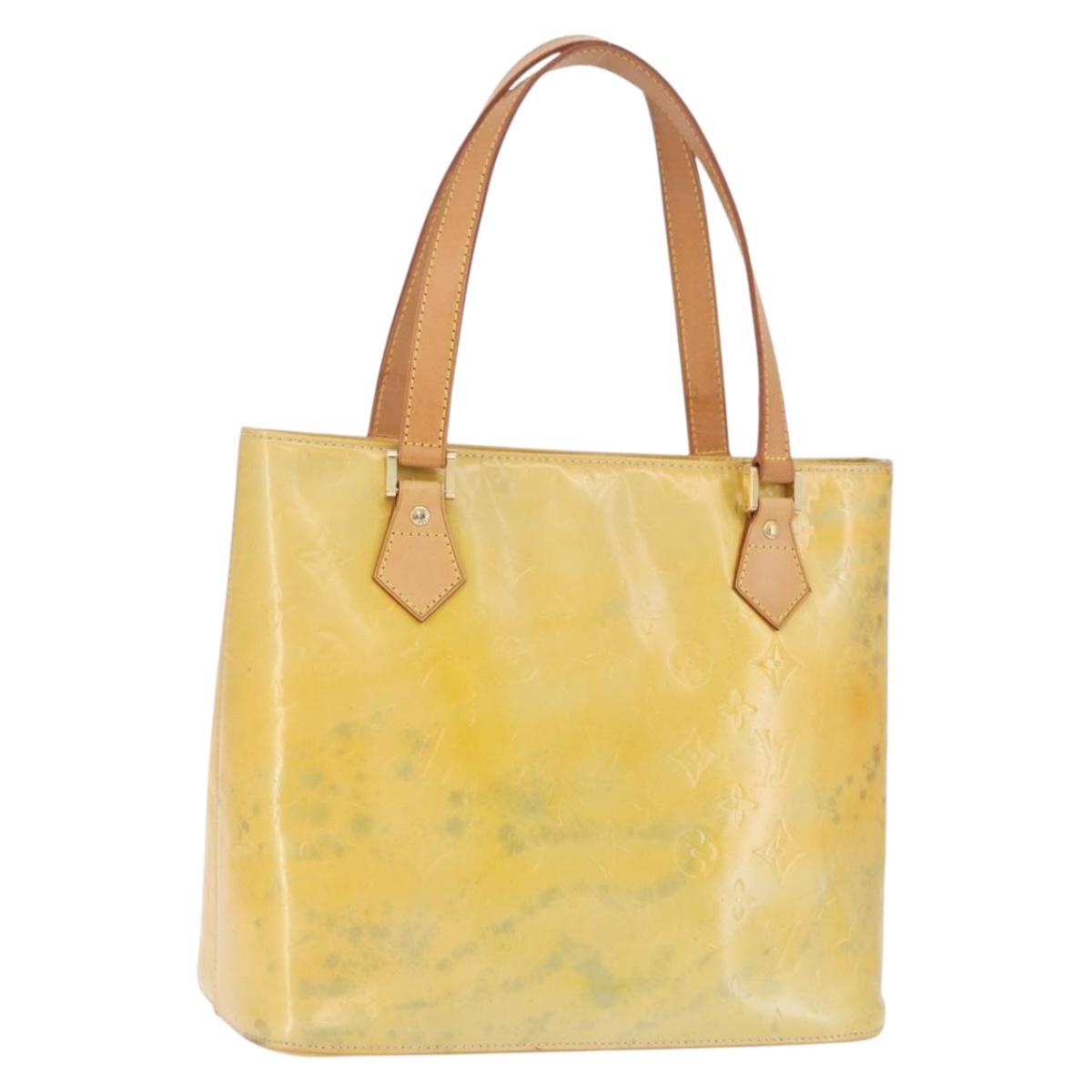 LOUIS VUITTON Monogram Vernis Houston Hand Bag Gris M91053 LV Auth BA14923