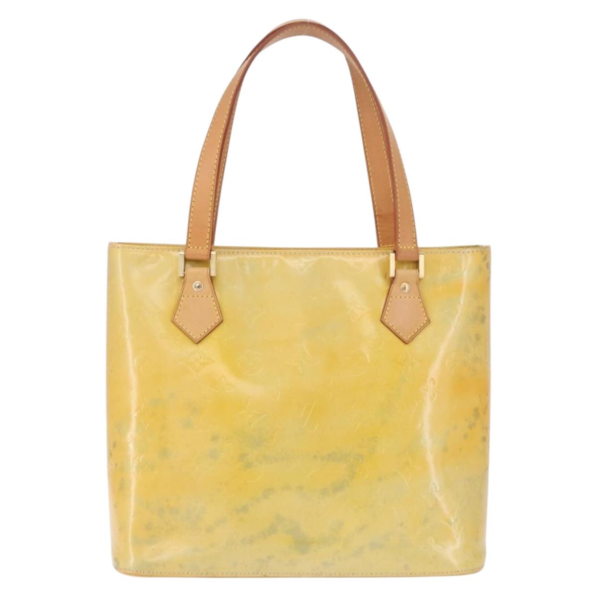 LOUIS VUITTON Monogram Vernis Houston Hand Bag Gris M91053 LV Auth BA14923