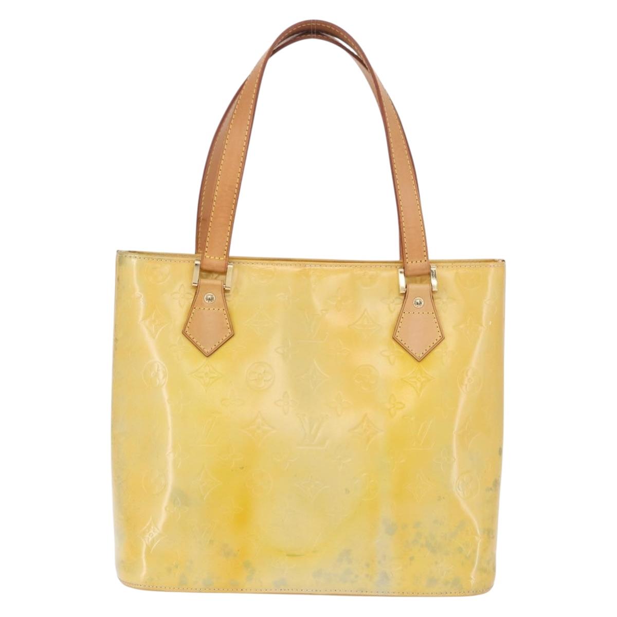 LOUIS VUITTON Monogram Vernis Houston Hand Bag Gris M91053 LV Auth BA14923