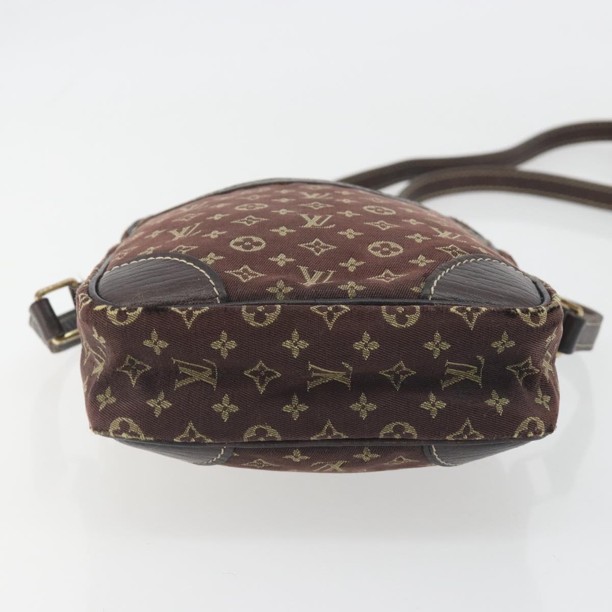 LOUIS VUITTON Monogram Mini Lin Danube Shoulder Bag Ebene M95228 LV Auth BA14928