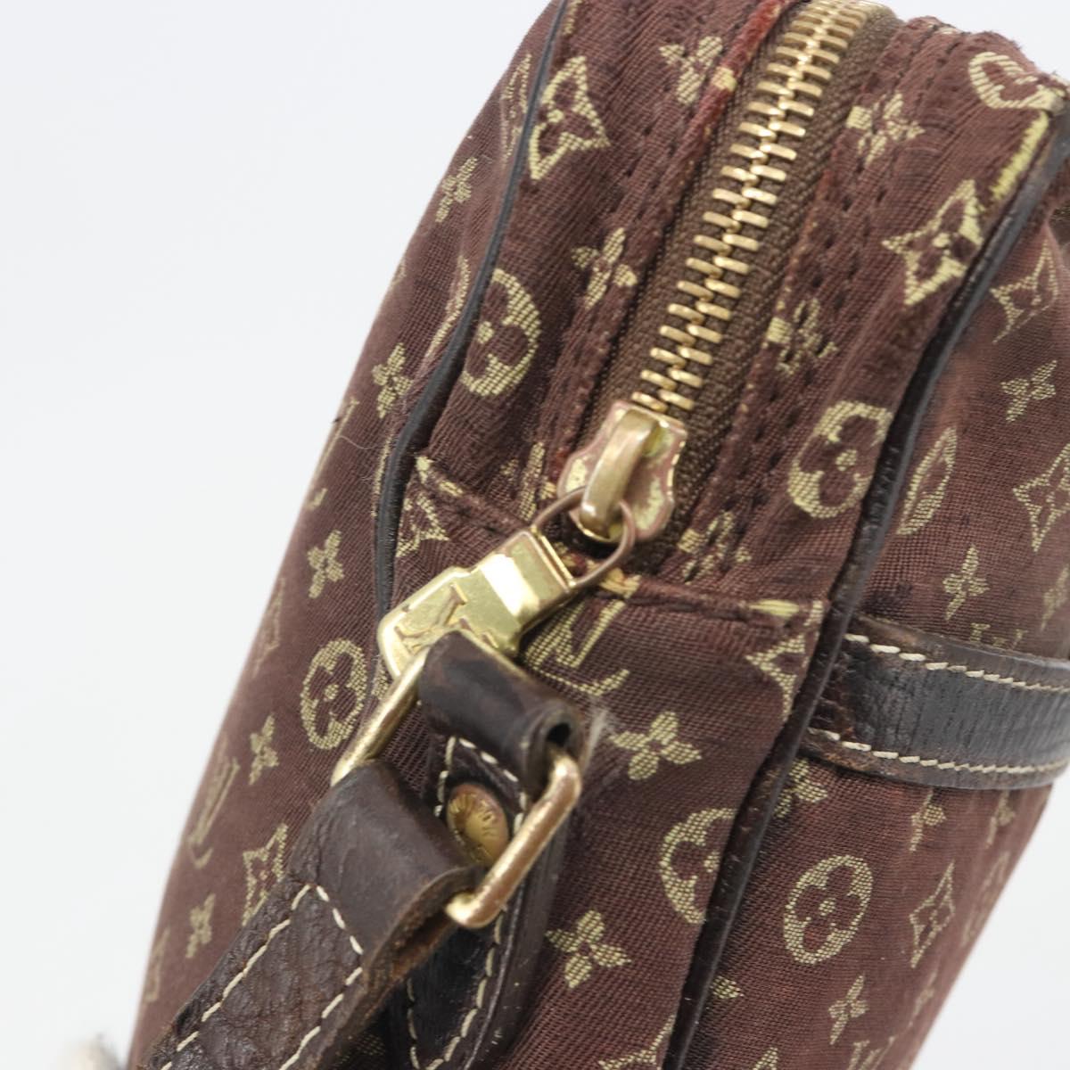 LOUIS VUITTON Monogram Mini Lin Danube Shoulder Bag Ebene M95228 LV Auth BA14928