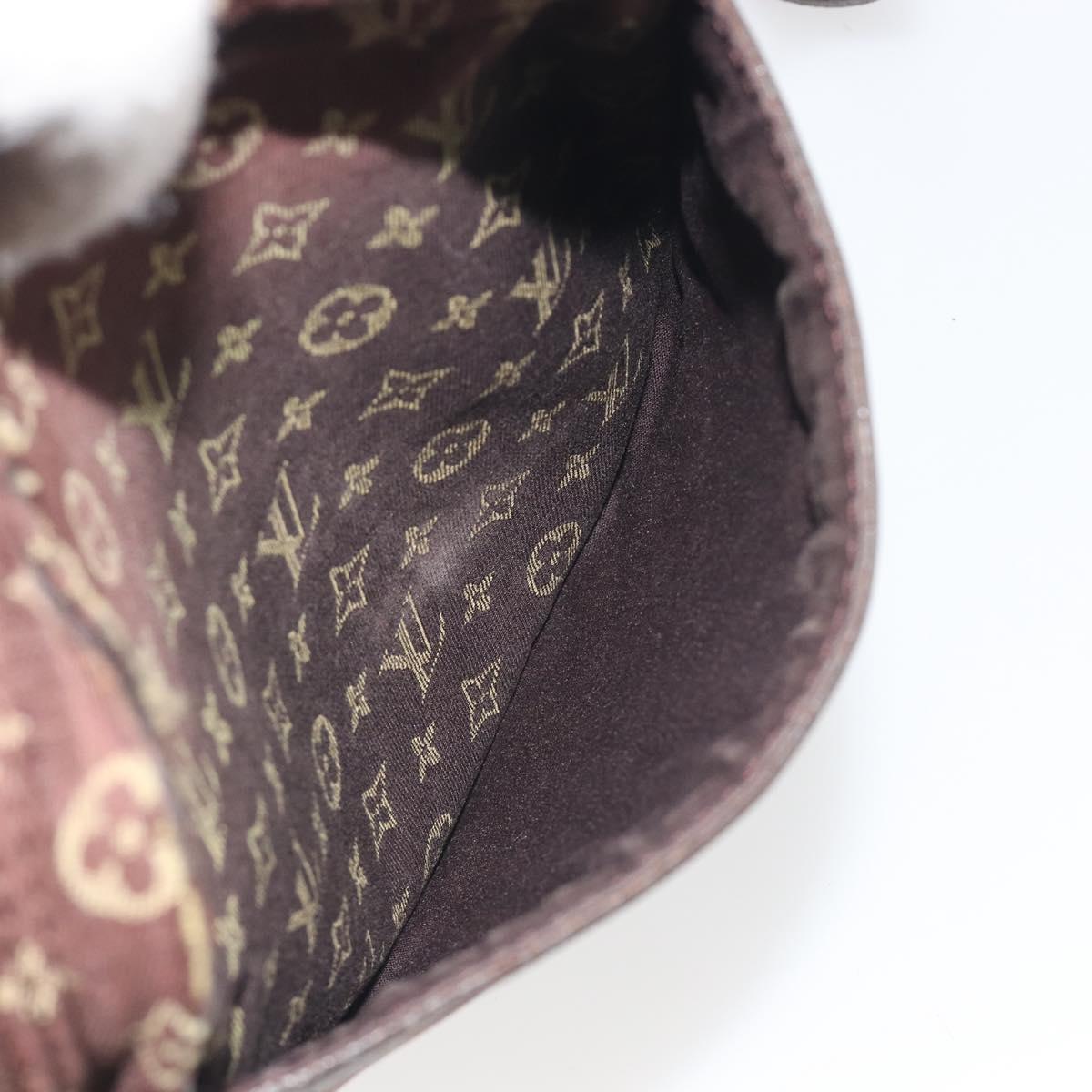 LOUIS VUITTON Monogram Mini Lin Danube Shoulder Bag Ebene M95228 LV Auth BA14928