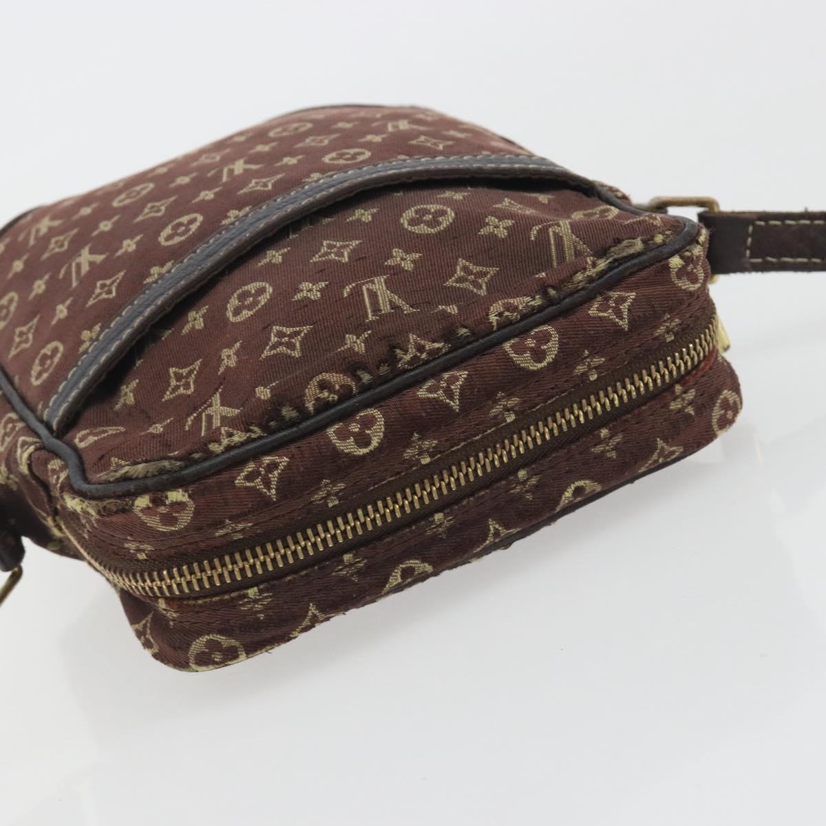 LOUIS VUITTON Monogram Mini Lin Danube Shoulder Bag Ebene M95228 LV Auth BA14928