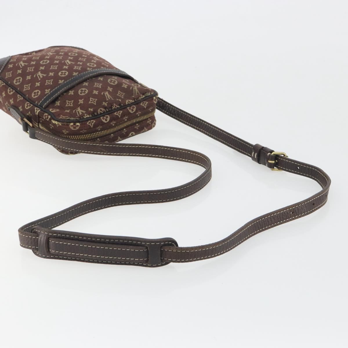 LOUIS VUITTON Monogram Mini Lin Danube Shoulder Bag Ebene M95228 LV Auth BA14928