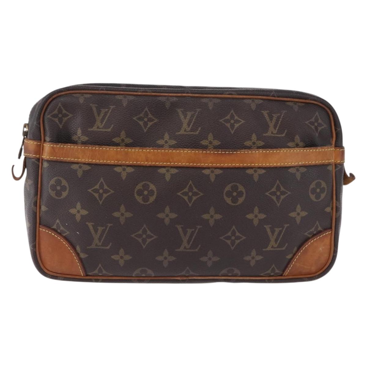 LOUIS VUITTON Monogram Compiegne 28 Clutch Bag M51845 LV Auth BA14929