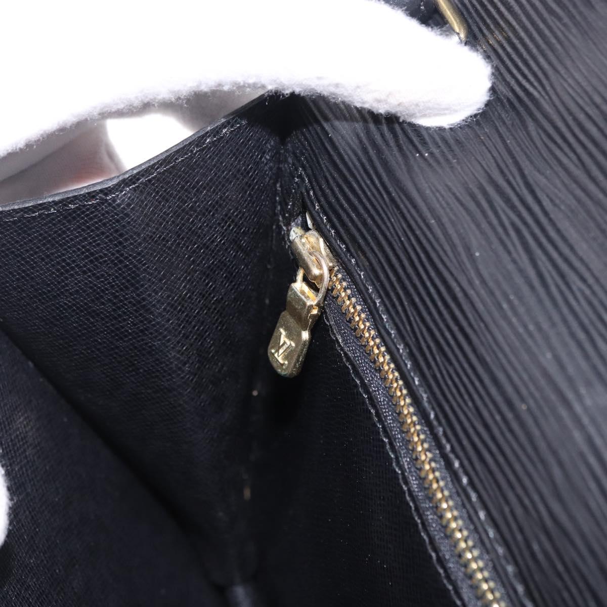 LOUIS VUITTON Epi Sellier Dragonne Clutch Bag Black M52612 LV Auth BA14932