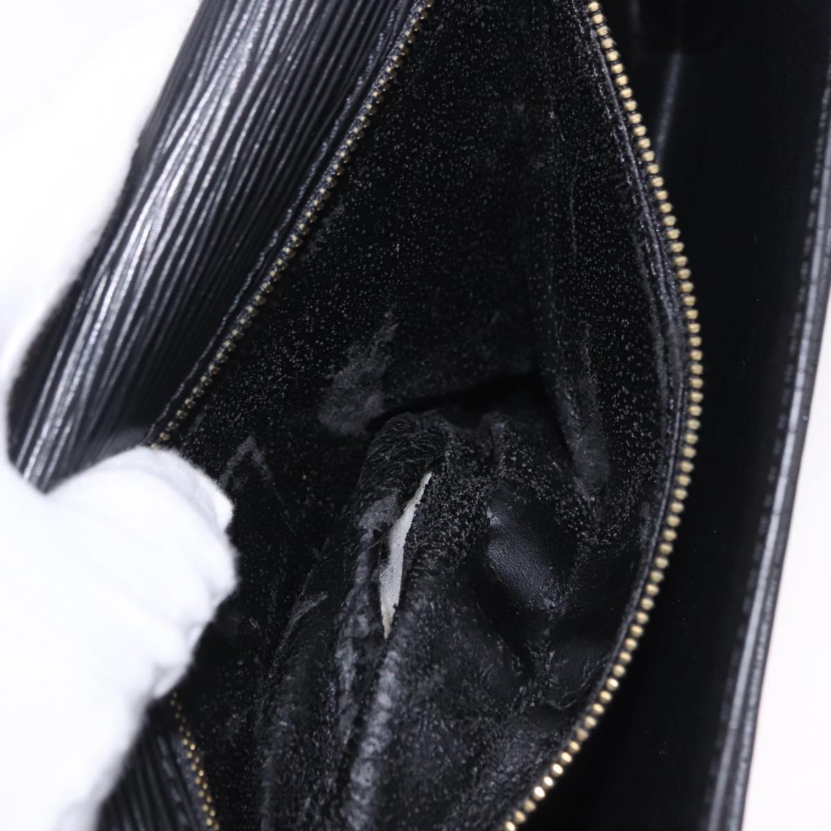 LOUIS VUITTON Epi Sellier Dragonne Clutch Bag Black M52612 LV Auth BA14932