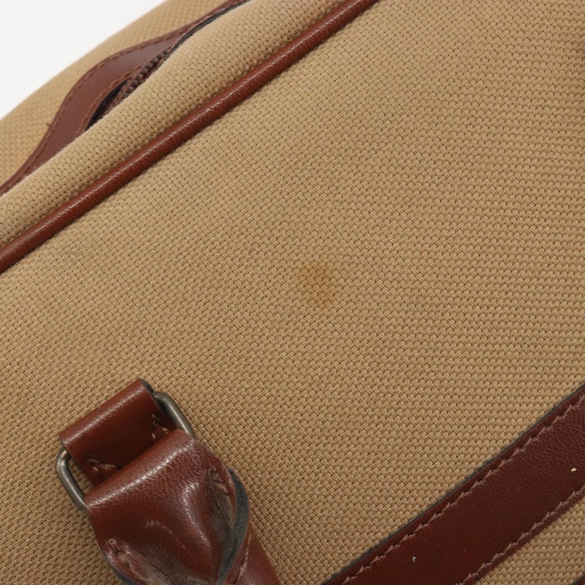 SAINT LAURENT Hand Bag Canvas Beige Auth BA14933