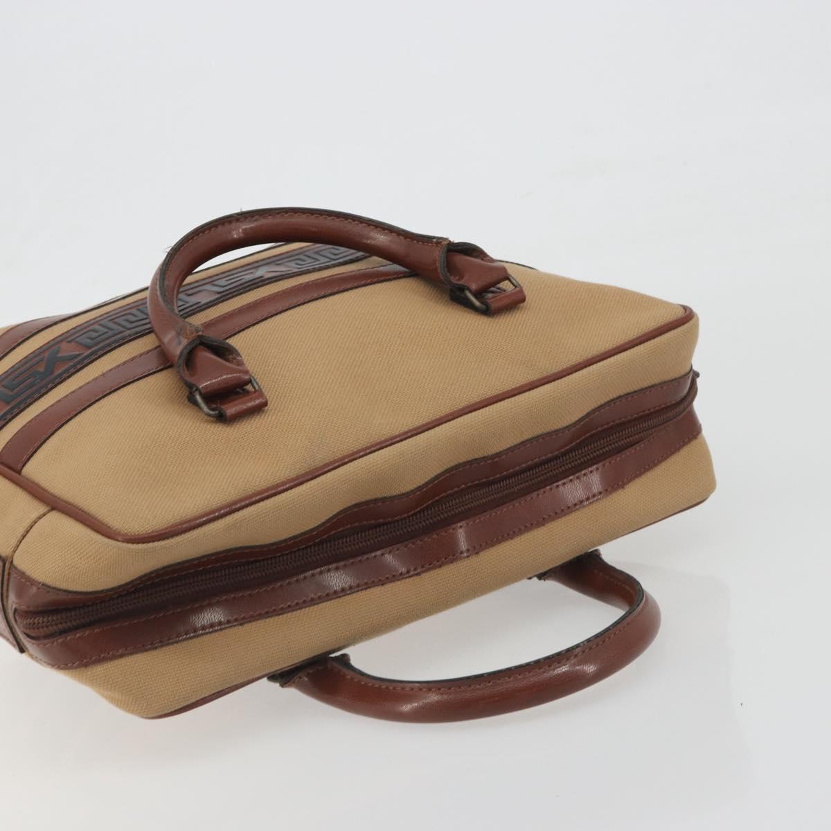 SAINT LAURENT Hand Bag Canvas Beige Auth BA14933