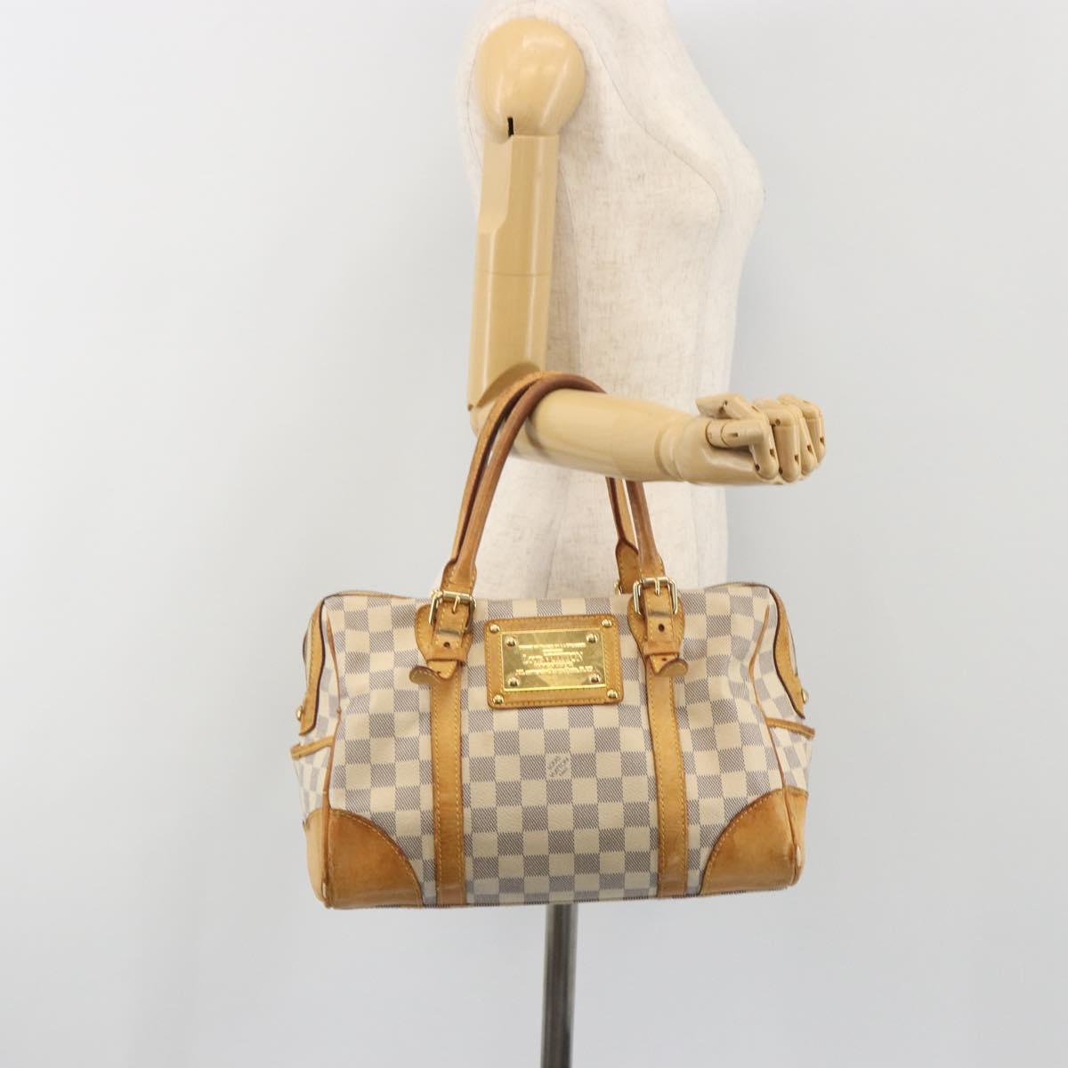LOUIS VUITTON Damier Azur Berkeley Hand Bag N52001 LV Auth BA14936