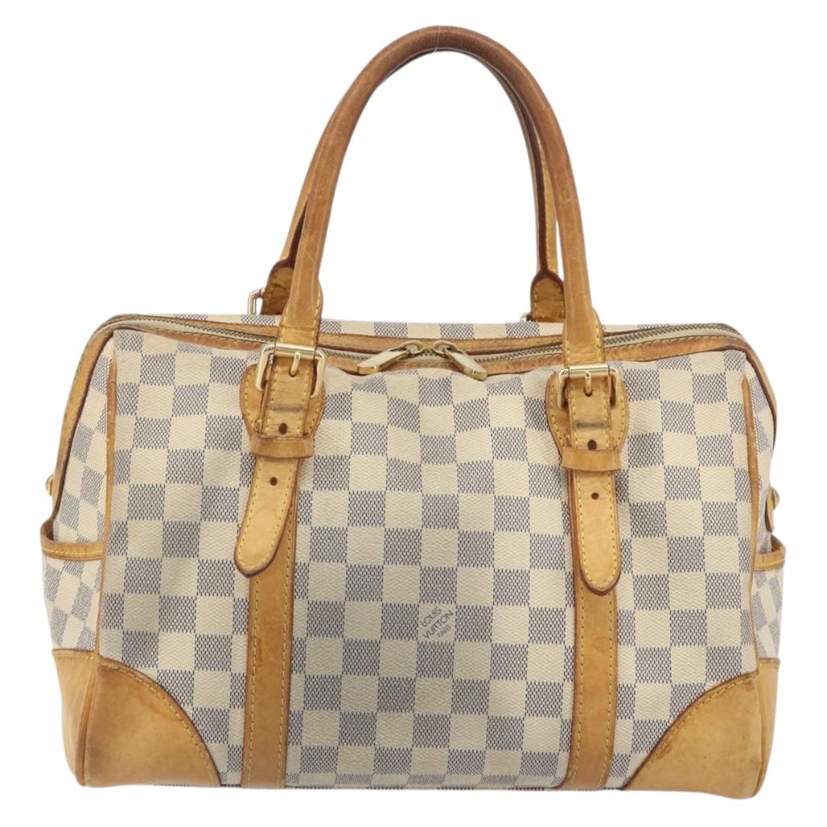 LOUIS VUITTON Damier Azur Berkeley Hand Bag N52001 LV Auth BA14936