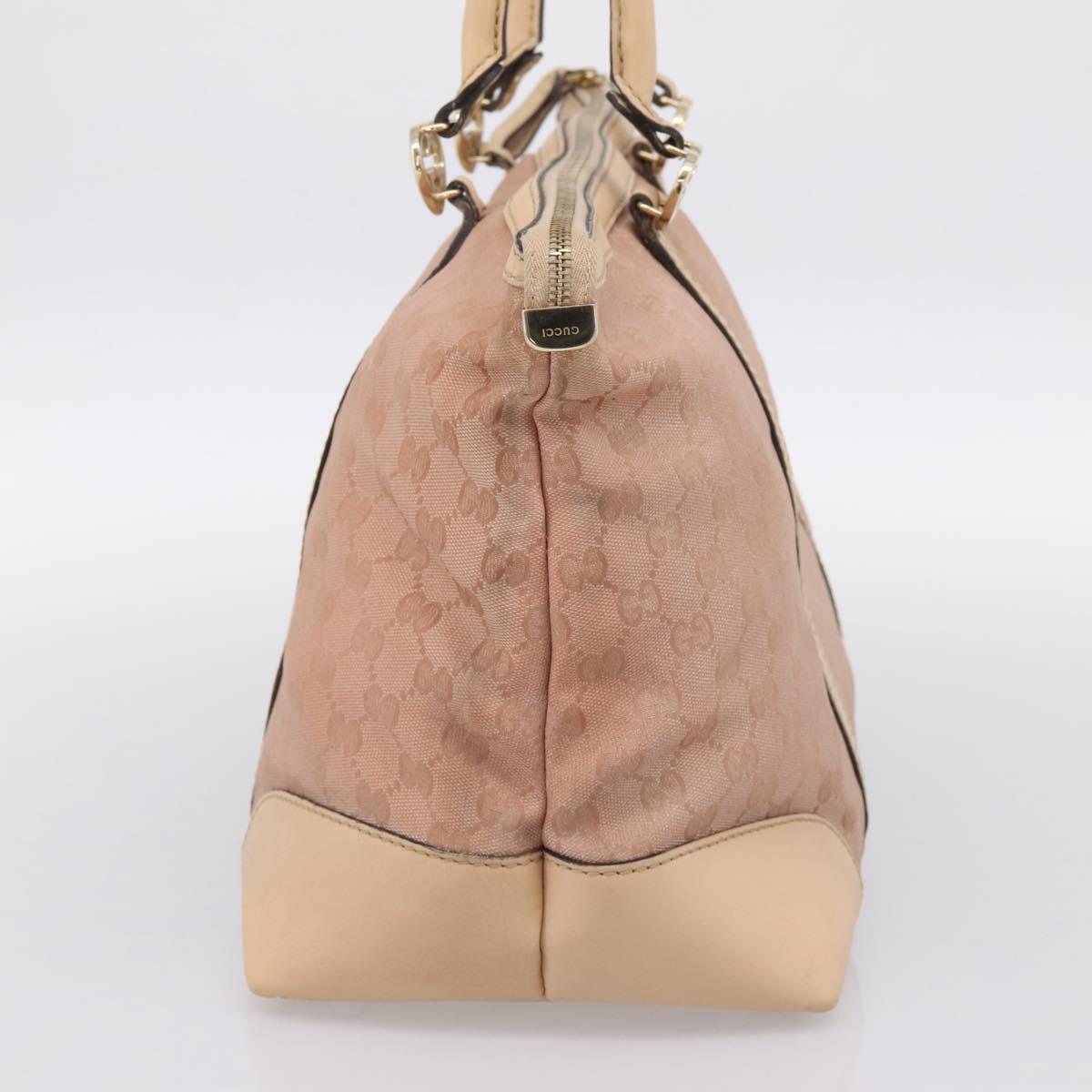 GUCCI GG Canvas Tote Bag Pink Gold Tone 257068 Auth BA14937