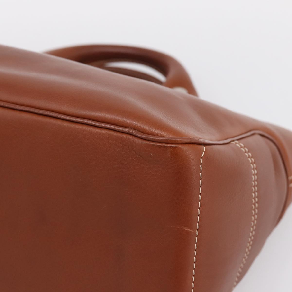CELINE Boogie Bag Hand Bag Leather Brown Silver Auth BA14938A