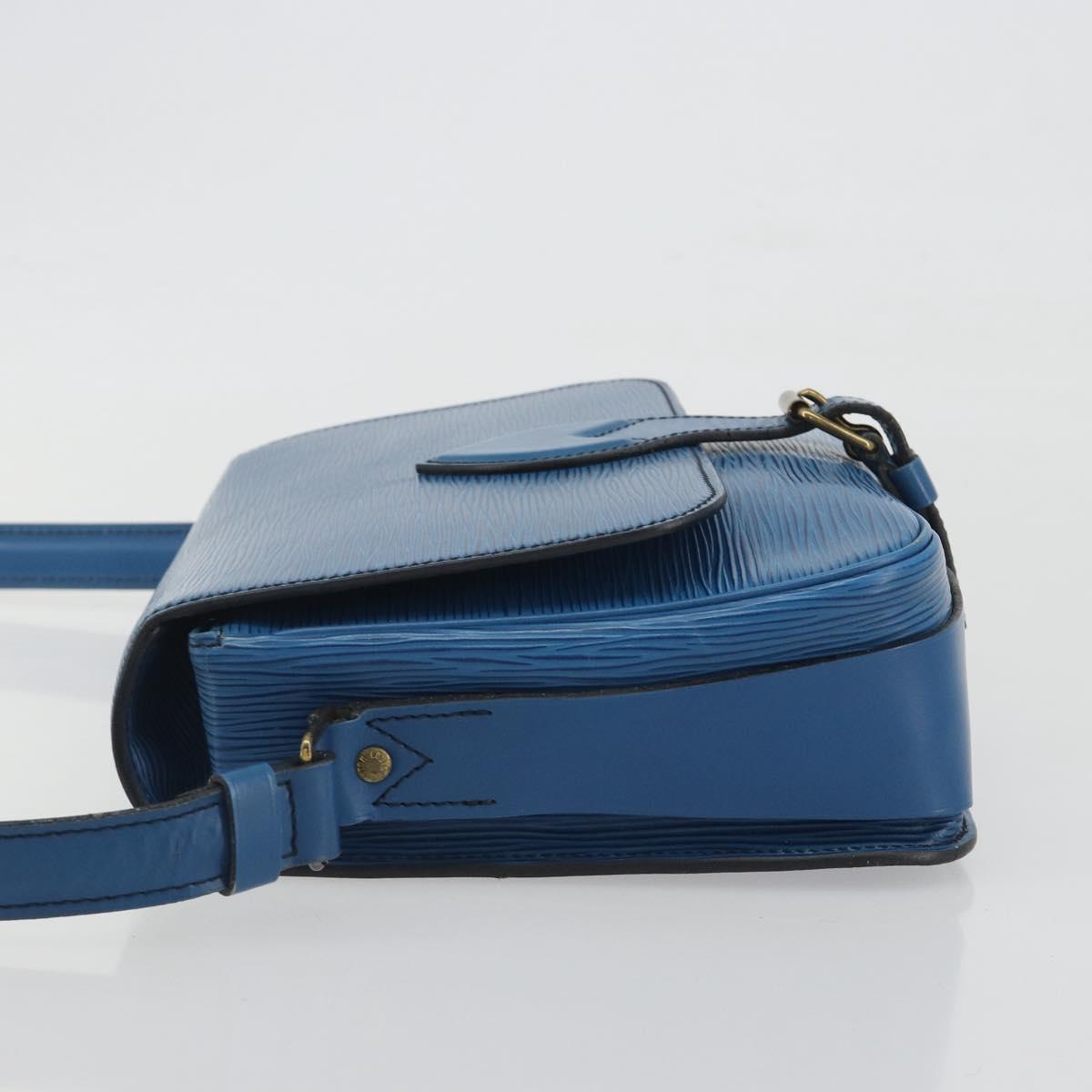 LOUIS VUITTON Epi Cartouchiere MM Shoulder Bag Blue M52245 LV Auth BA14941