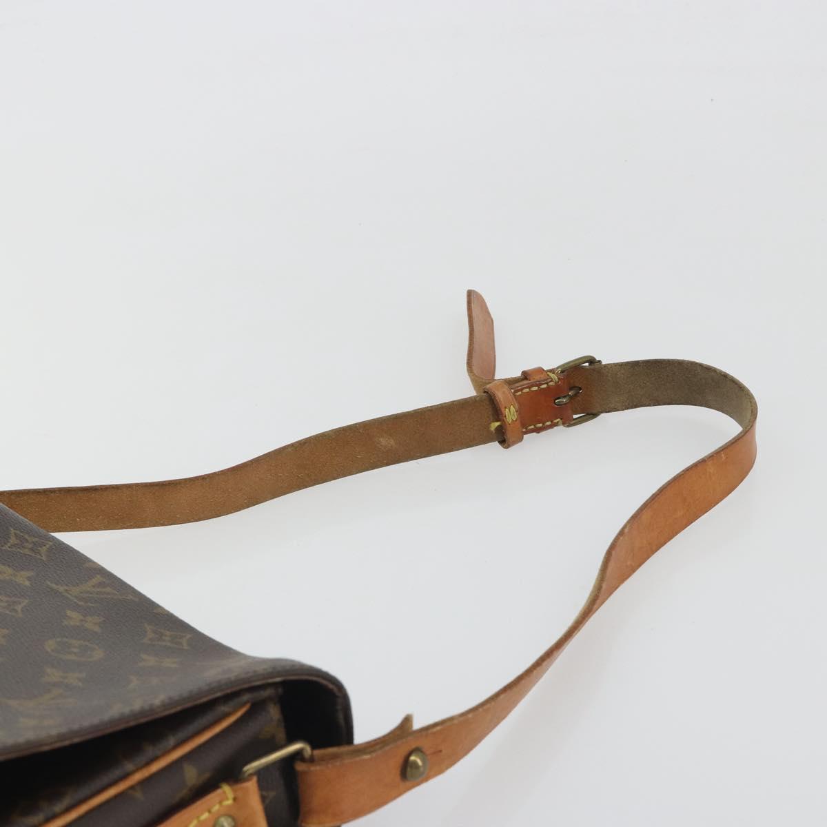 LOUIS VUITTON Monogram Cartouchiere GM Shoulder Bag M51252 LV Auth BA14943