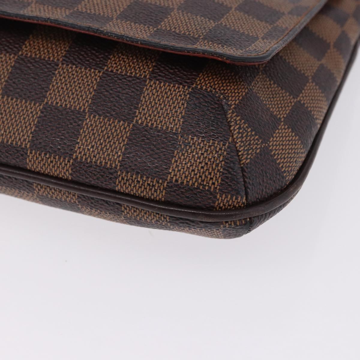 LOUIS VUITTON Damier Ebene Musette Tango Shoulder Bag N51301 LV Auth BA14945