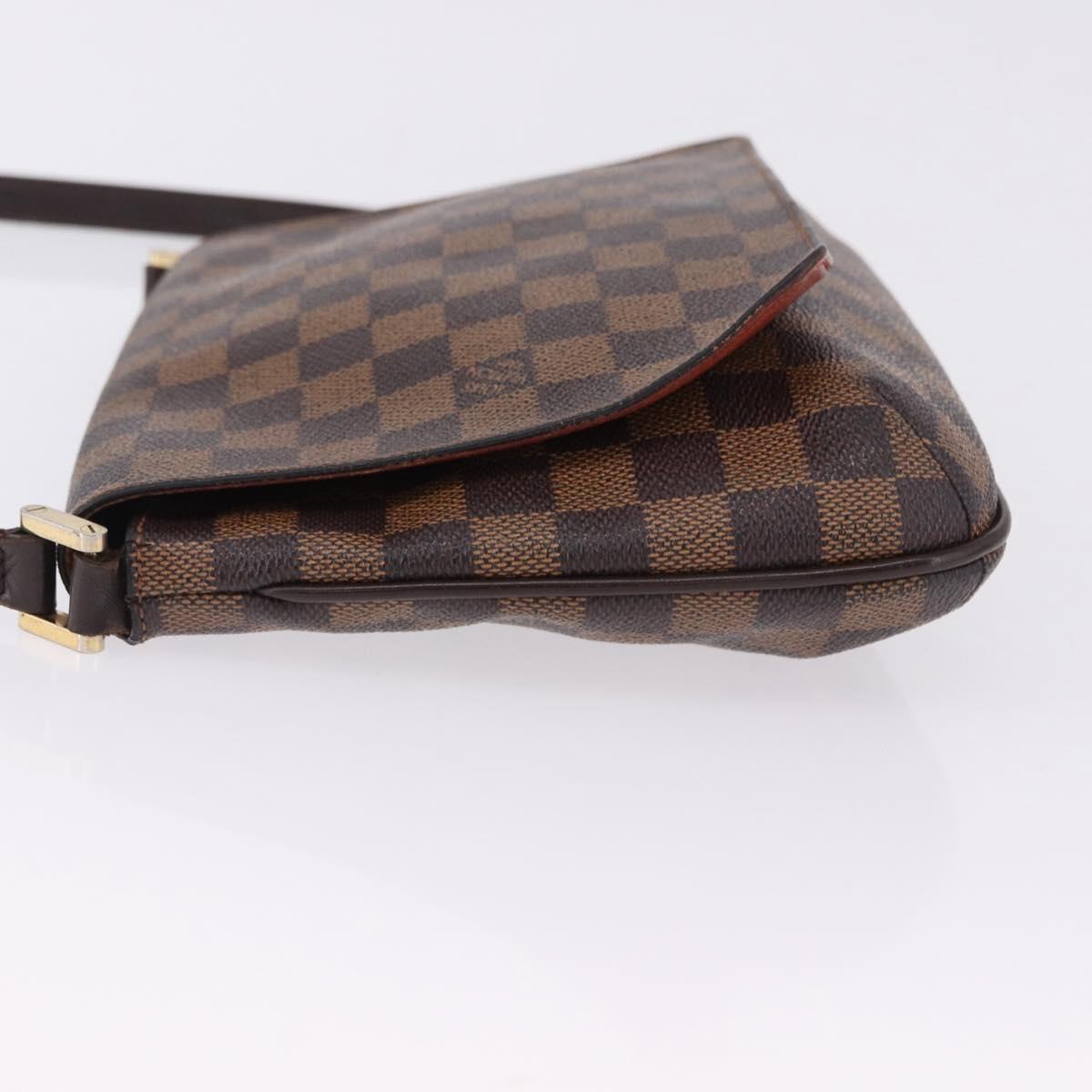 LOUIS VUITTON Damier Ebene Musette Tango Shoulder Bag N51301 LV Auth BA14945