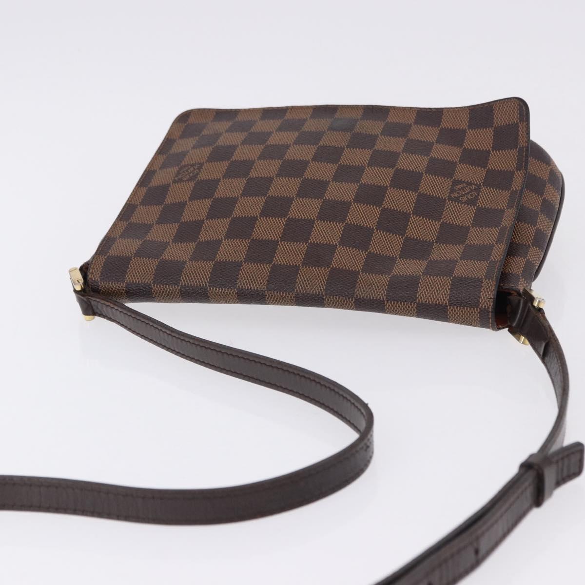 LOUIS VUITTON Damier Ebene Musette Tango Shoulder Bag N51301 LV Auth BA14945