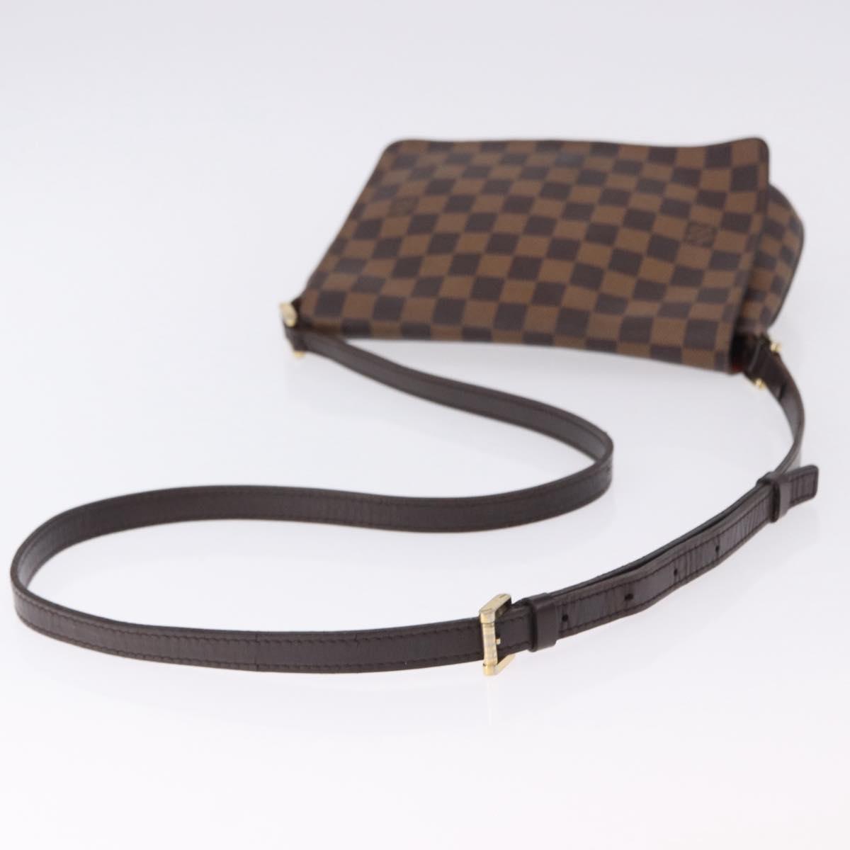 LOUIS VUITTON Damier Ebene Musette Tango Shoulder Bag N51301 LV Auth BA14945