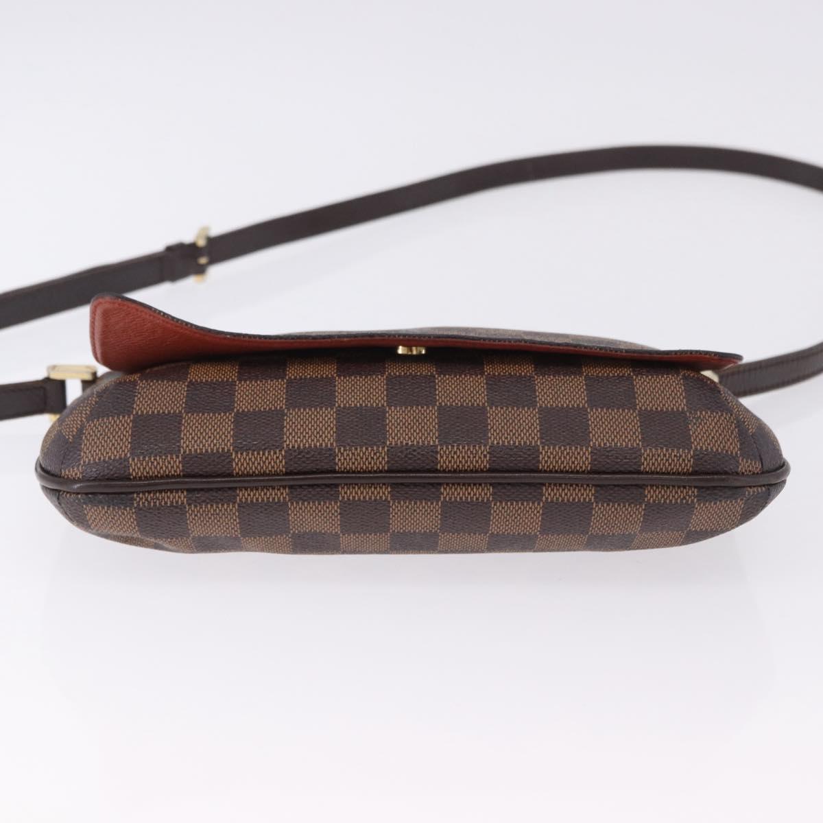LOUIS VUITTON Damier Ebene Musette Tango Shoulder Bag N51301 LV Auth BA14945