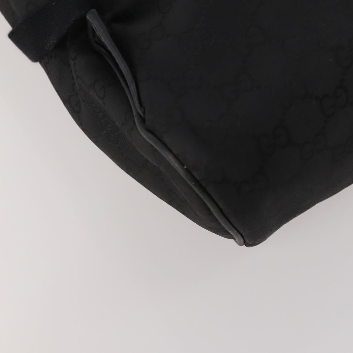 GUCCI GG Canvas Backpack Black Silver 449181 Auth BA14948