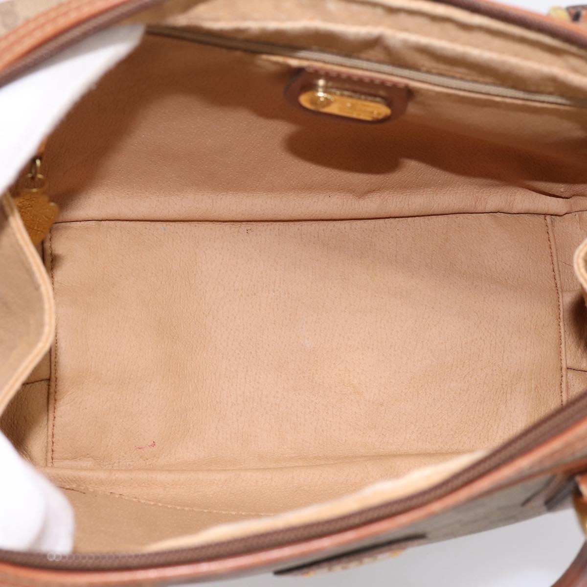 GUCCI Micro GG Hand Bag PVC Leather Beige Gold Tone 000.39.0030 Auth BA14951