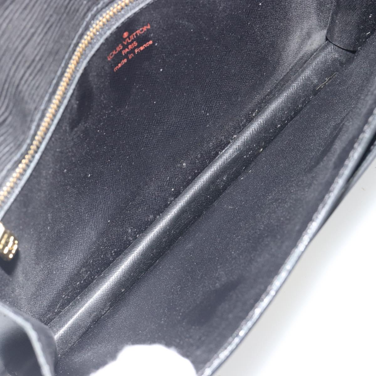 LOUIS VUITTON Epi Sellier Dragonne Clutch Bag Black M52612 LV Auth BA14957