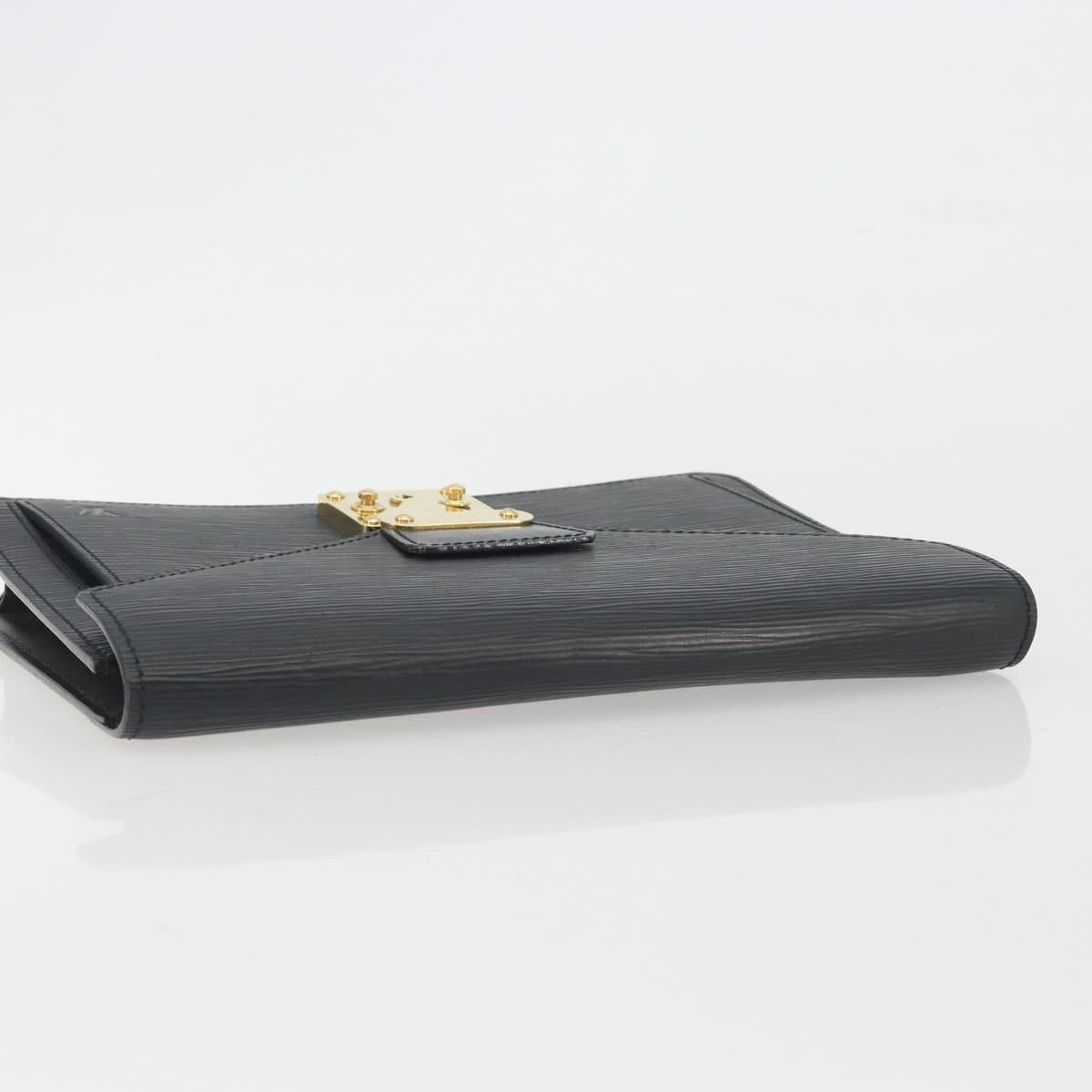 LOUIS VUITTON Epi Sellier Dragonne Clutch Bag Black M52612 LV Auth BA14957