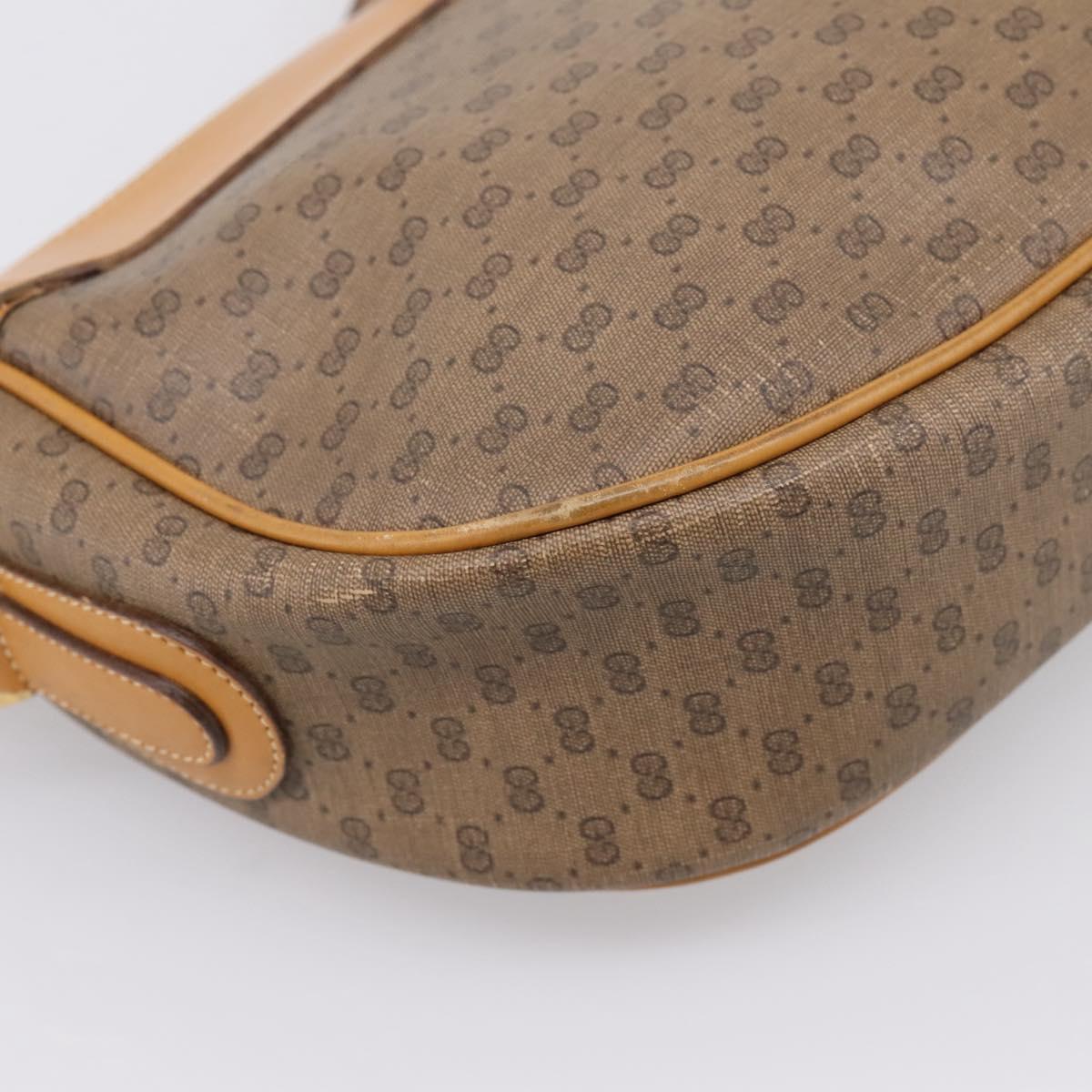 GUCCI Micro GG Web Sherry Line Shoulder Bag PVC Beige 001 104 0918 Auth BA14963