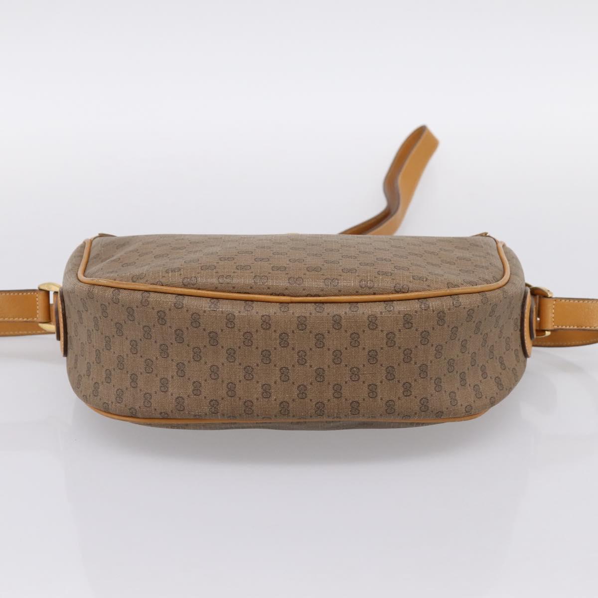 GUCCI Micro GG Web Sherry Line Shoulder Bag PVC Beige 001 104 0918 Auth BA14963