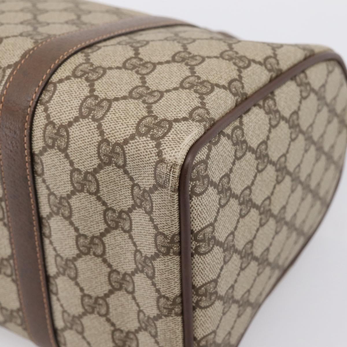 GUCCI GG Supreme Web Sherry Line Hand Bag PVC Beige Gold 40 02 007 Auth BA14964