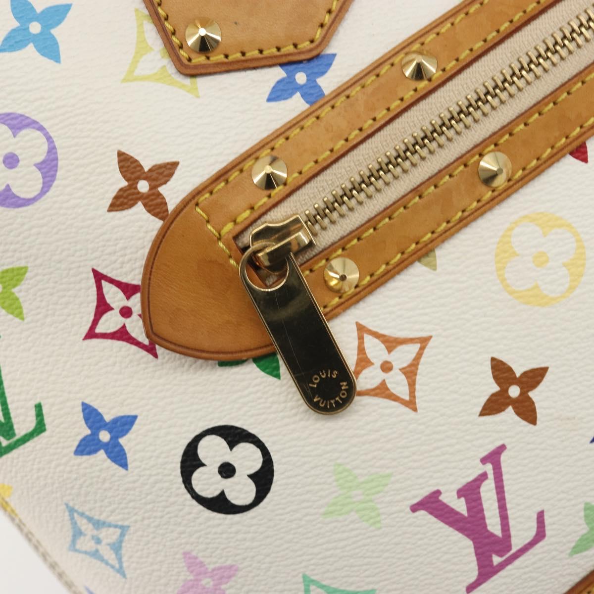 LOUIS VUITTON Monogram Multicolor Alma Hand Bag White M92647 LV Auth BA14970V