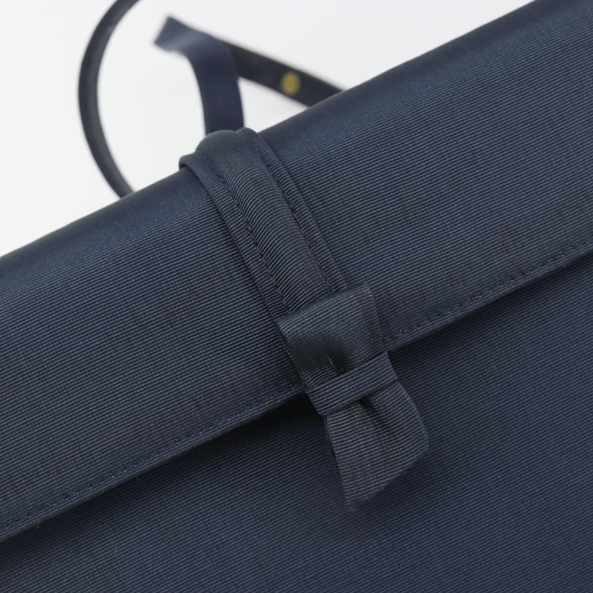 GUCCI Shoulder Bag Nylon Navy Gold Tone 004 110 0277 Auth BA14973