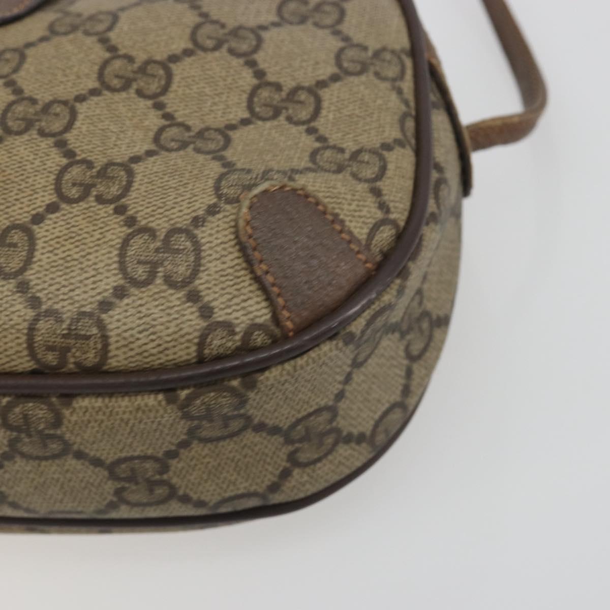 GUCCI GG Supreme Web Sherry Line Shoulder Bag PVC Beige 89 02 066 Auth BA14974