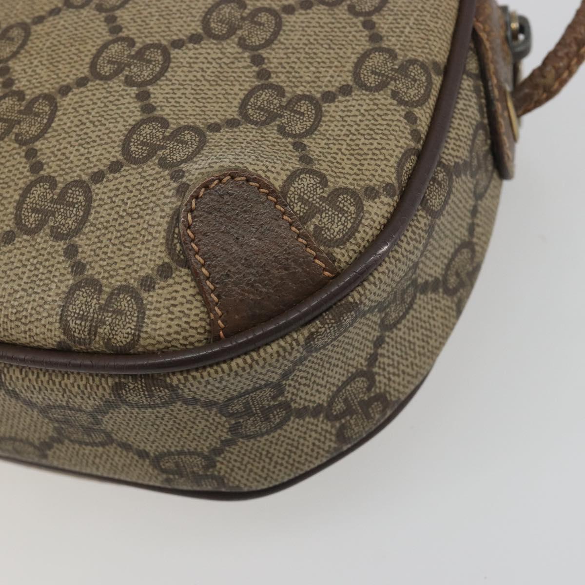 GUCCI GG Supreme Web Sherry Line Shoulder Bag PVC Beige 89 02 066 Auth BA14974