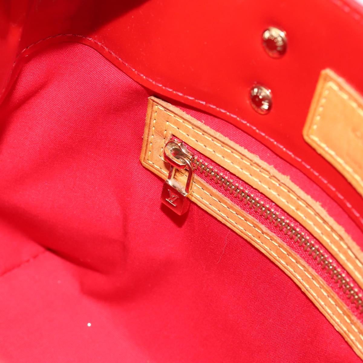 LOUIS VUITTON Monogram Vernis Reade PM Hand Bag Rouge M91088 LV Auth BA14977
