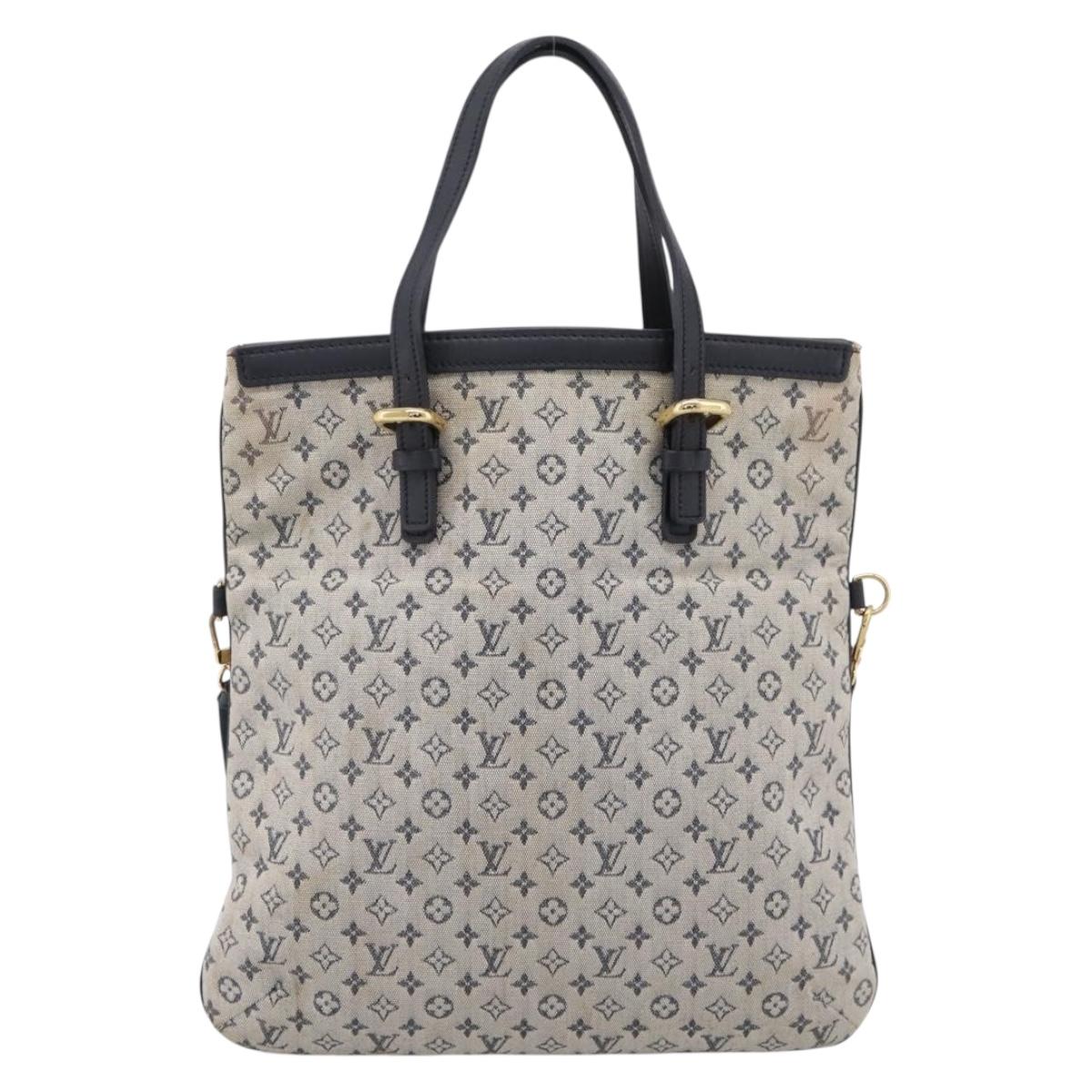 LOUIS VUITTON Monogram Mini Françoise Tote Bag 2way Blue M92208 LV Auth BA14979
